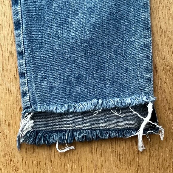 RAMY BROOK MIRANDA HIGH RISE RELAX FIT JEANS WOMEN’S sz 24 Frayed Hem NWT - Picture 3 of 12